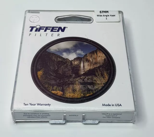 Genuine Tiffen 67mm Wide Angle Haze 1 Glass Lens Filter 67 mm UV Protection