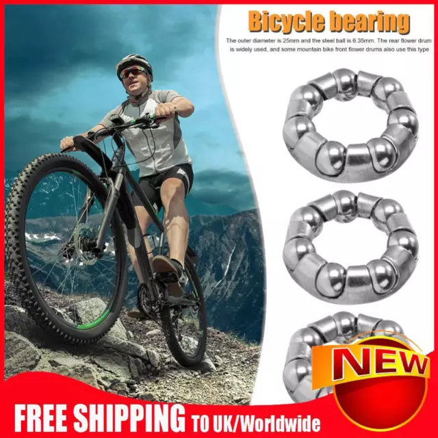 10pcs Bicycle Front/Rear 1/4 inch Steel Ball Wheel Hub Bearings Cycling Parts