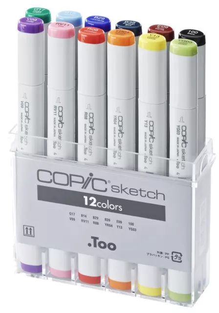 COPIC Profi Pinselmarker sketch 12er Basis Set