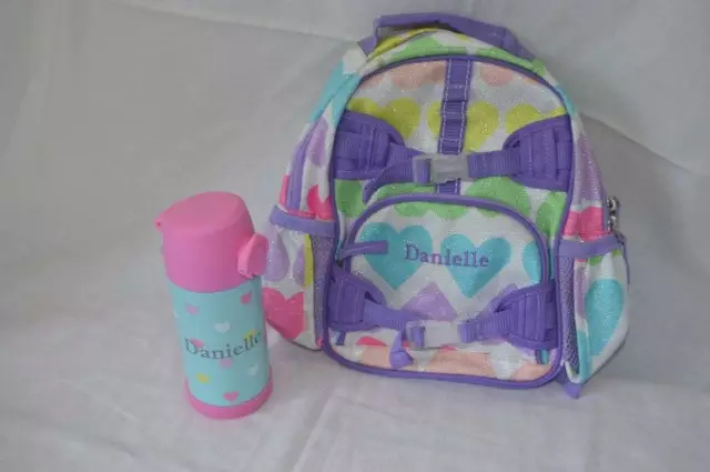 Pottery Barn Kids Mackenzie Backpack Mini PreK Hearts Danielle Monogramed