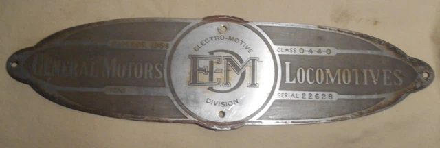 Builders Plate   Sal # 1957   Seaboard Air Line   Gp-9    Emd 0440    B/N  22628