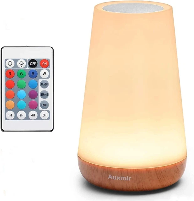 Auxmir Luce Notturna Bambini, Lampada da Comodino, Lampada LED Colorata