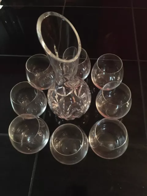 Marquis by Waterford Vintage Collection Carafe and 8 Stemless Wine Glasses