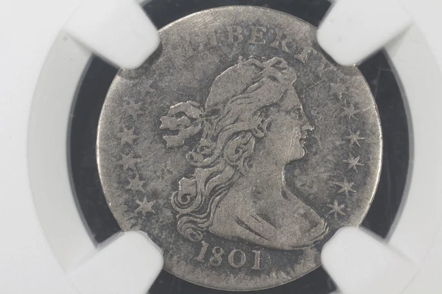 1801 Draped Bust Half Dime, VF Details