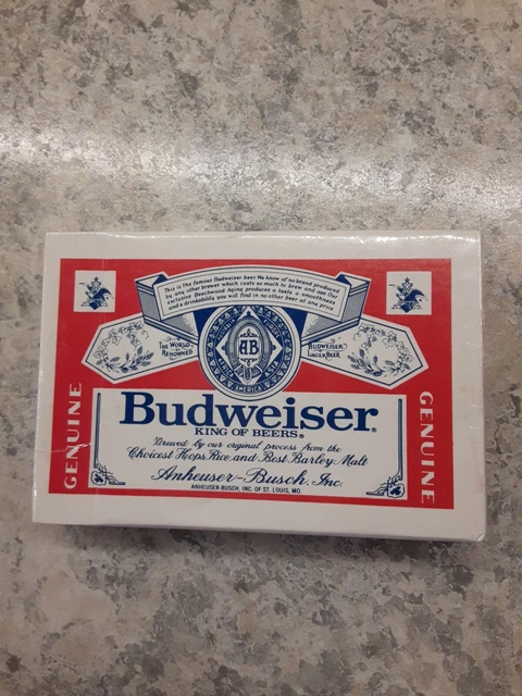 Budweiser Beer New Sealed Deck Playing Cards Vintage