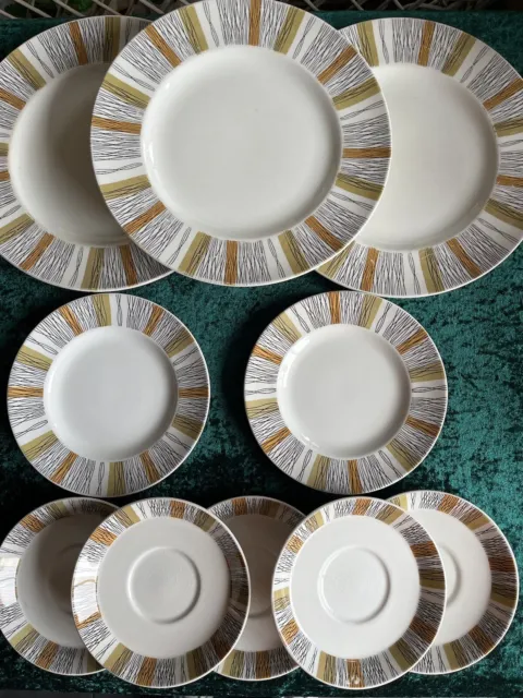 MIDWINTER Marquis Of Queensberry ‘SIENNA’ DINNER TEA SIDE PLATES & SAUCERS