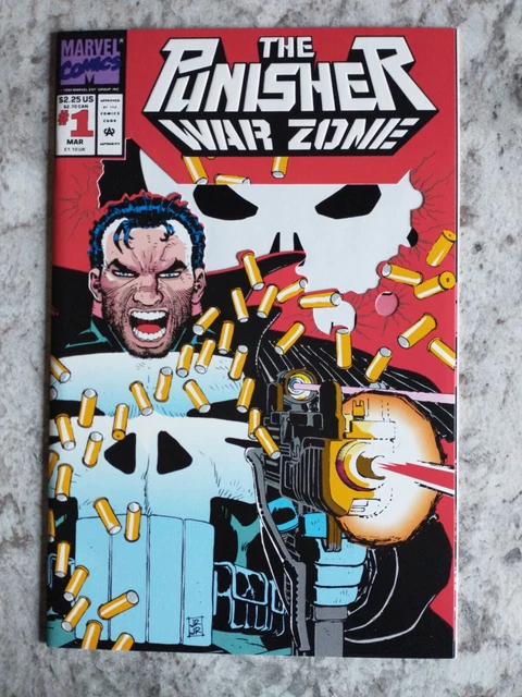 Punisher War Zone #1 Die Cut Cover 1st Print VF/NM  Marvel Comics 1992