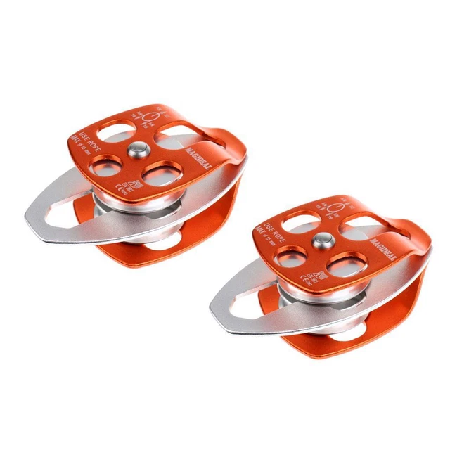 2 Pieces 32kN Large Pulley Double Sheave with - CE Certified