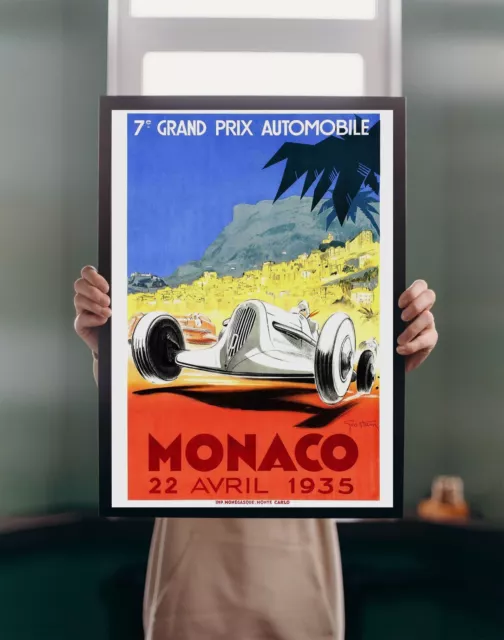 Monaco Grand Prix 1935 POSTER PRINT A5A1 Vintage Motor Racing Formula 1 Wall Art