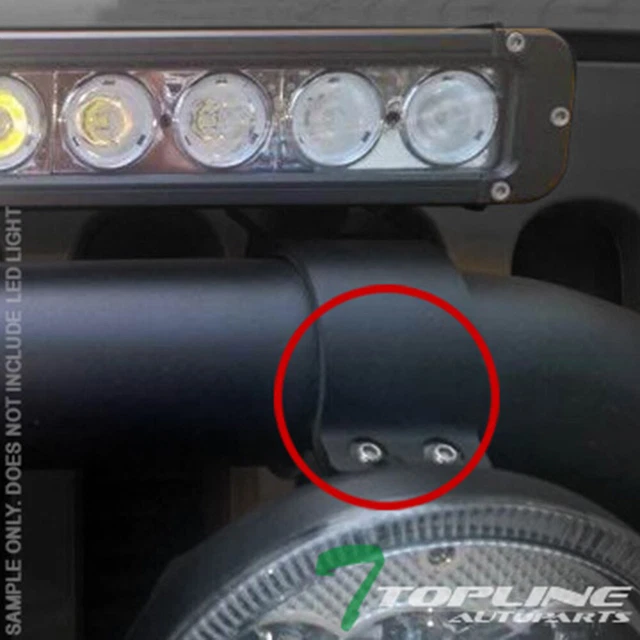 Textured Blk 2" Tube Bar Roll Cage Aluminum Mount Brackets For LED Light frc T46