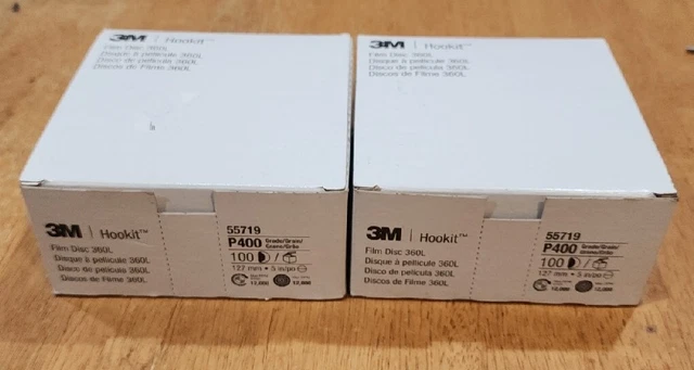 3M Hookit Film Disc 360L P400 2 Boxes (200 Ct)