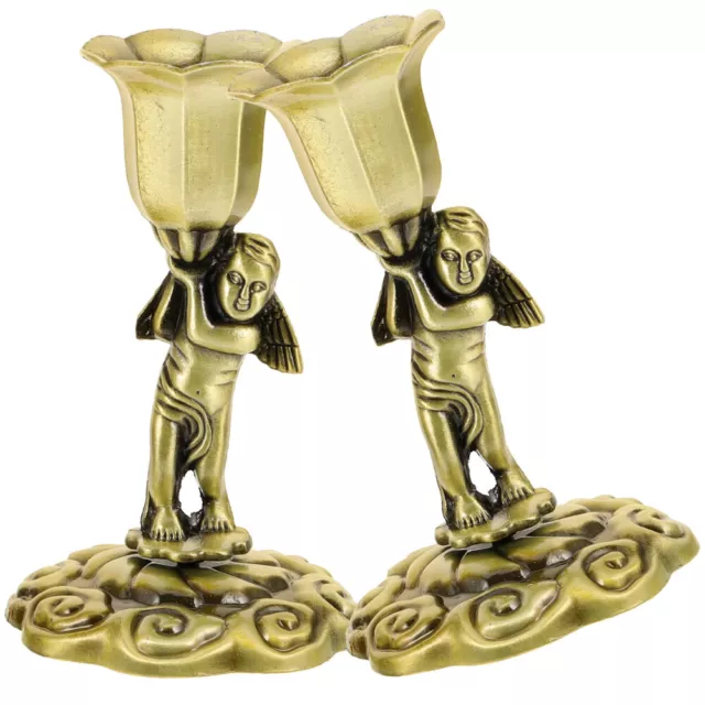 Gold Candle Holders for Pillar Candles - Vintage European Style