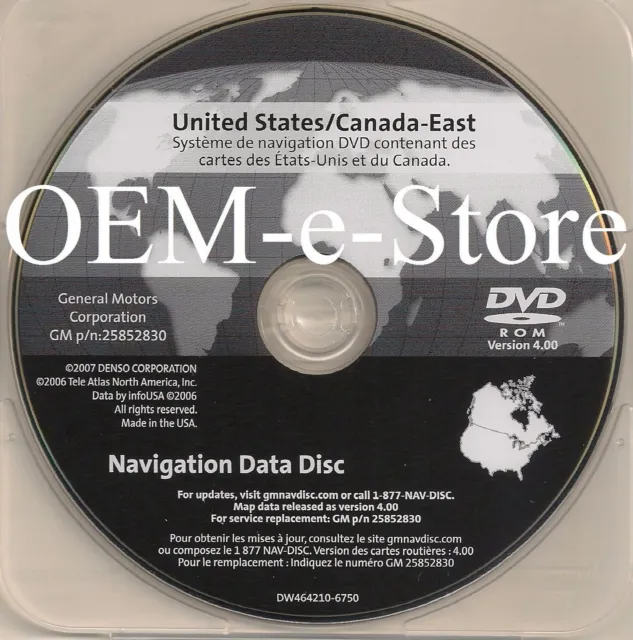 2005 2006 2007 2008 2009 2010 Chevrolet Corvette Z06 ZR1 Navigation DVD EAST Map