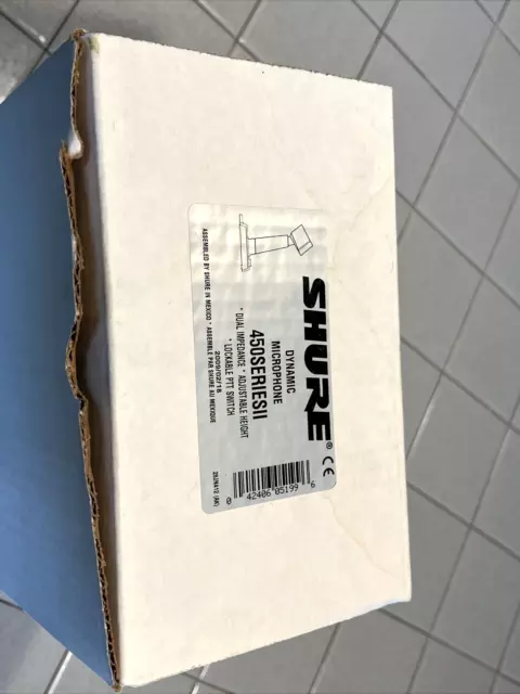 Shure 450 Series II Omnidirectional Dynamic Base Station Microphone  New in Box.
