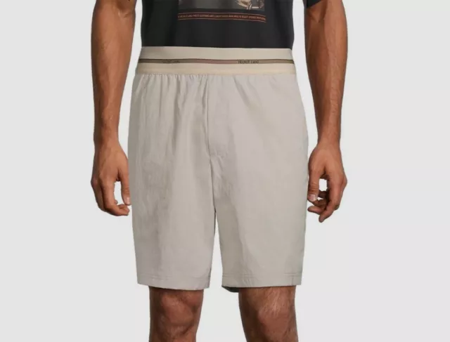 $325 Helmut Lang Men's Beige Pull-On Elasticized Waistband Shorts Size M
