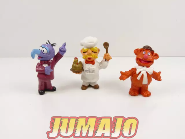 FIG124 : Lot de 3 figurines PVC Schleich Muppets Show : Gonzo + Chef suédois + F