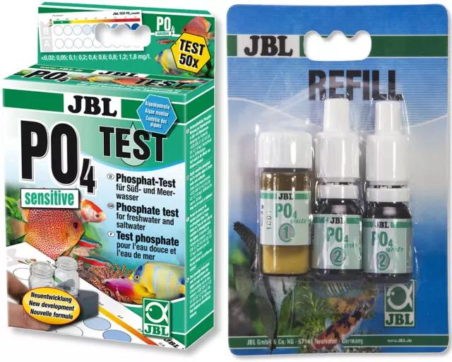 JBL Phosphate PO4 Liquid Test Kit & Refill Fish Tank Garden Pond Algae Control