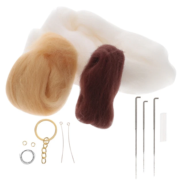 1 Kit de feuilles d'aiguille à aiguille Diy Matériaux en feutre de laine Animaux