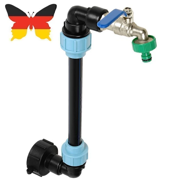 IBC Schwanenhals Auslaufhahn Aus Messing - Praktischer Wasserhahn Für 1000L Tanks