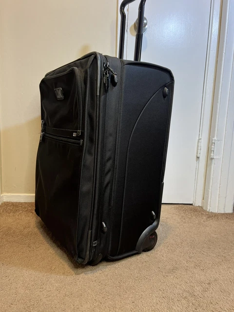 Tumi Alpha Ballistic Nylon Rolling Wheeled Checked Suitcase Luggage #22024DH EUC 3