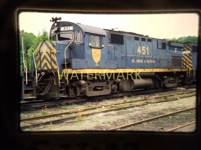 XH18 ORIGINAL TRAIN SLIDE Delaware&Hudson 451 Alco C424 Mechanicville West 1987