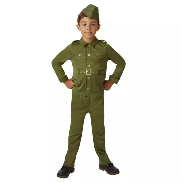 Niños WW2 Soldado Disfraz para Niño Ejército Militar Uniforme Historia