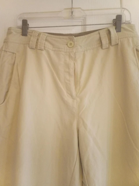 Rohan Womens Fusion Walking Trousers Size 12, Cream, Excellent Used Condition