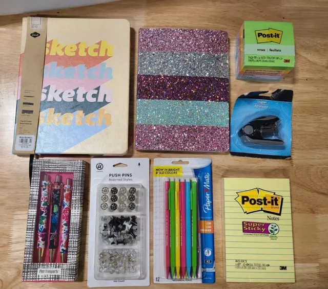 Denik Sketchbook, Blank Journal, Sticky Notes and New Office/School Supplies Lot