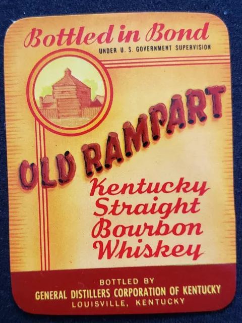 Vintage 1930s Embossed General Old Kentucky Bourbon Label from Louisville