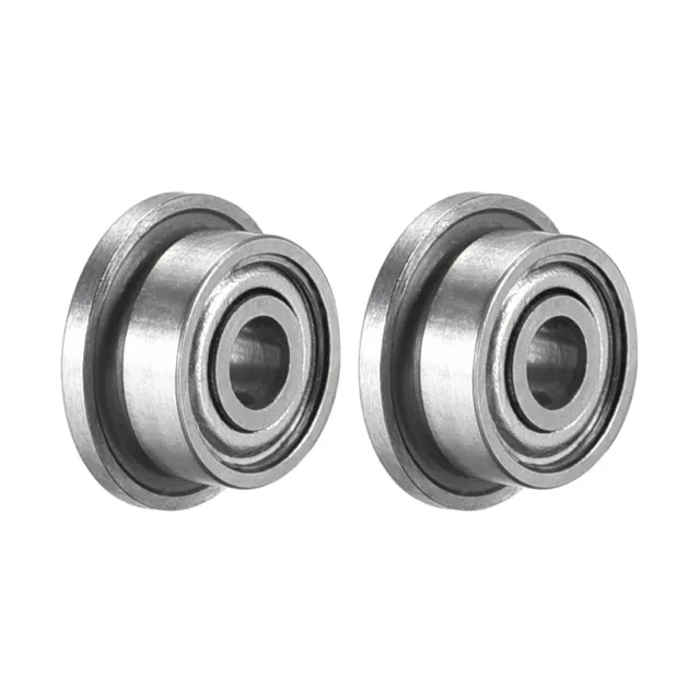 F692ZZ Flange Ball Bearing 2x6x3mm Double Shielded Chrome Steel Bearings 2pcs