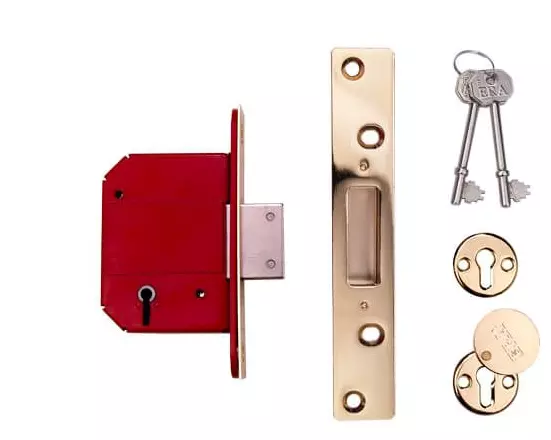 Two x Era Fortress 5 Lever Mortise Dead Lock With Same Key