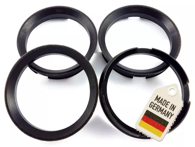 4x Zentrierringe 72,6 x 63,4 / 72 6 auf 63 4 Braun NEU MADE IN GERMANY