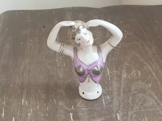 Tres Jolie Demi Figurine En Porcelaine Half Doll Dressel Et Kister ???