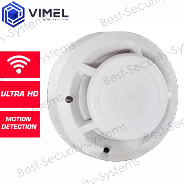 Alarm Smoke Fire Detector Security WIFI Camera ULTRA HD 4K Spy Hidden
