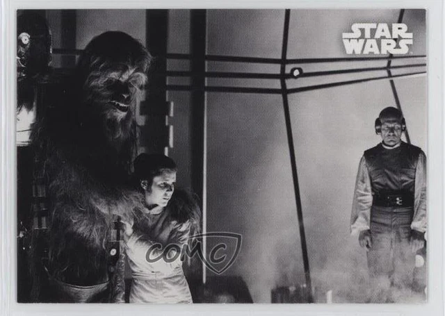 2019 Topps Star Wars Black and White: Empire Strikes Back Chewbacca Lobot 4et