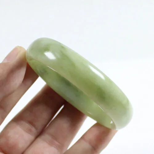 58-60mm Chinese Certified 100% Natural Green Xiu Jade Bracelet Bangle