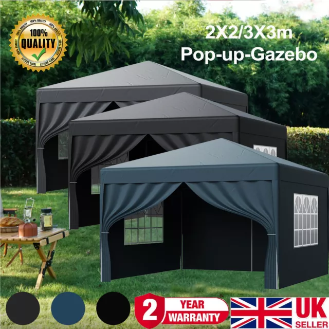 Gazebo Pop Up 2x2/3x3m Heavy Duty Tent Waterproof Commercial Grade MarketStall