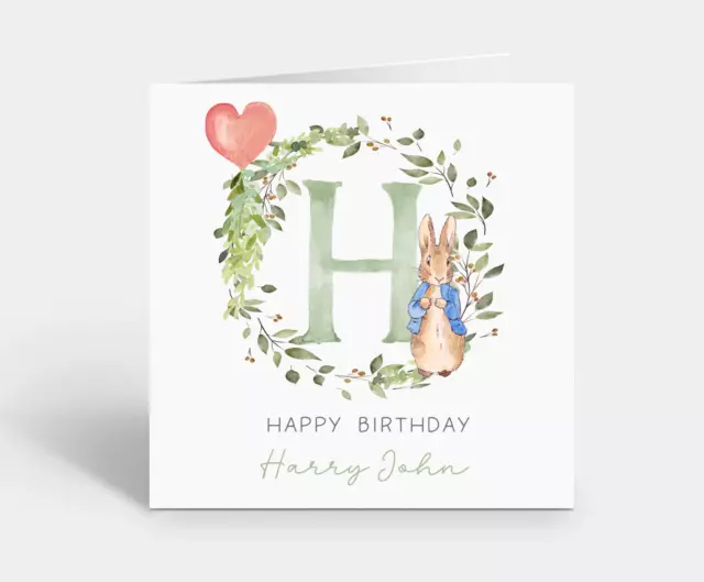 Personalised Boys Peter Rabbit Birthday Card 1st 2nd 3rd 4th ANY AGE 3