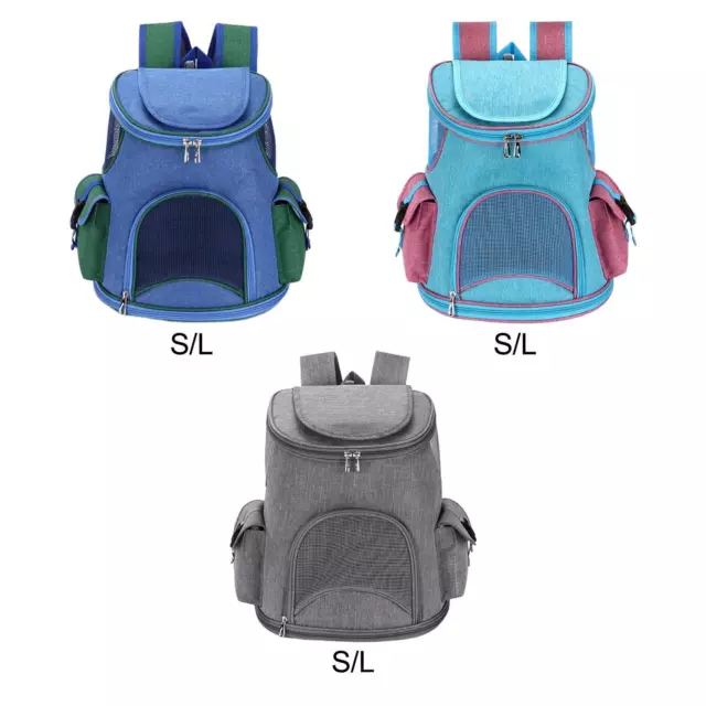 Pet Carrier Backpack Cat Backpack Carrier Outing 2 Side Bag Carrying Bags Pet