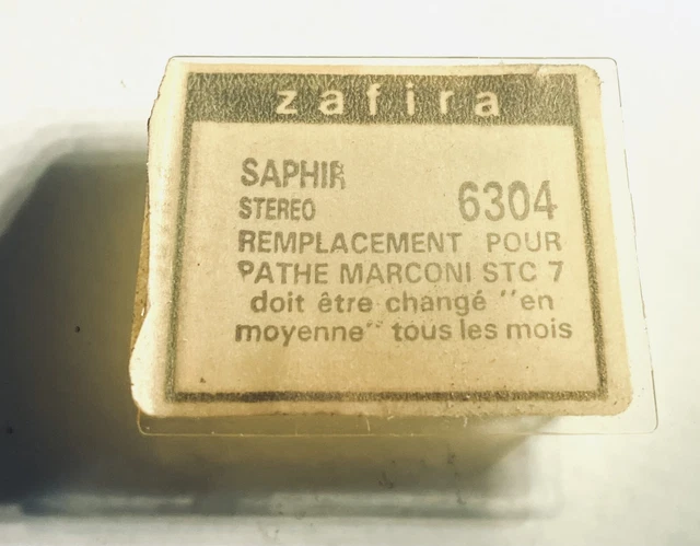 Saphir (aiguille) Pour Tourne-disque Pathe Marconi STC 7 – Zafira 6304, Neuf