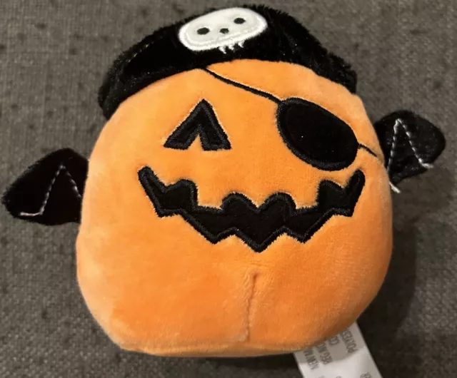 4" Squishmallow Kellytoy Paxton the Pirate Pumpkin Bat Halloween 2021