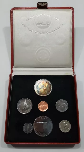 Rare, 1867-1967 Royal Canadian Mint Centennial 7 Coin Set, W/Confederation Medal