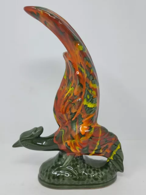 Vintage MCM California Originals Pottery Pheasant Phoenix Roadrunner Bird Drip
