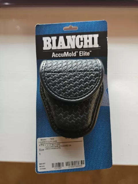 Bianchi Accumold Basketweave Handcuff Case Pouch