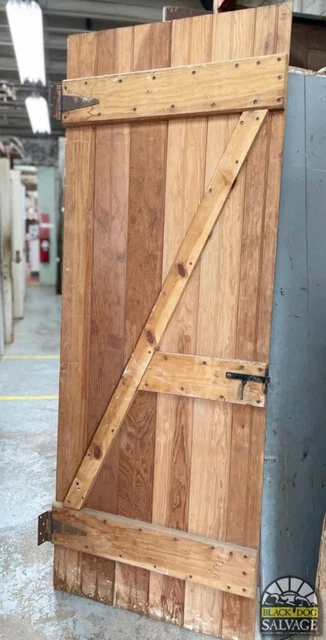 Barn Door, 32" x 78" Z-Brace Barn Door, Wood, 1949 PA Mansion Salvage