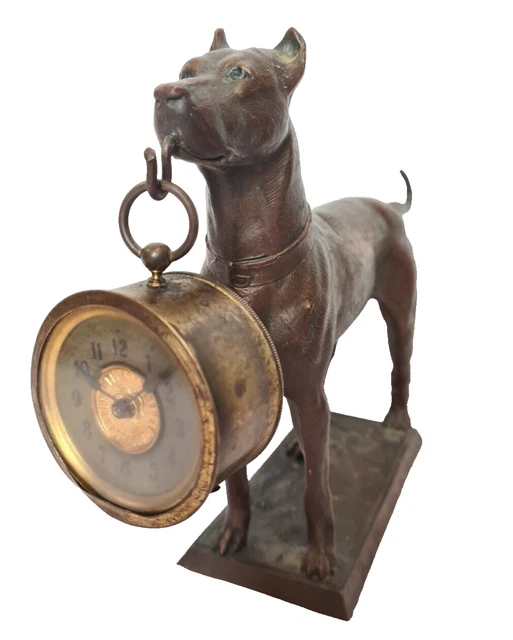 Porte-montre Ancien En Bronze Art Nouveau Coq Chantecler 1900 | Objet De Décoration Vintage