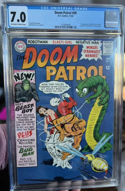 Doom Patrol #99 CGC 7.0 (OW-W) 1st Beast Boy/Changeling Teen Titans HBO Comic