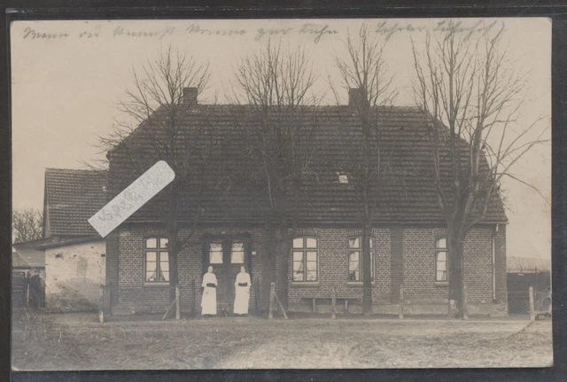 Haus  , Fassade  , Ortsansicht  Fotokarte  gestempelt Feldpost Grevesmühlen 1915