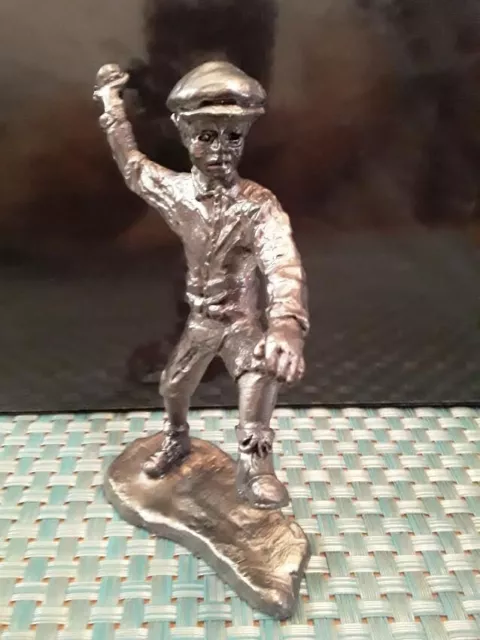 Michael Ricker Pewter-  Boy Throwing a Baseball - Collectors Society