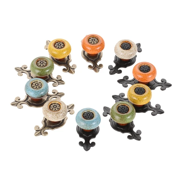 Creative Ceramic Cupboard Knobs Cabinet Knobs Wardrobe Drawer Door Pulls Handles